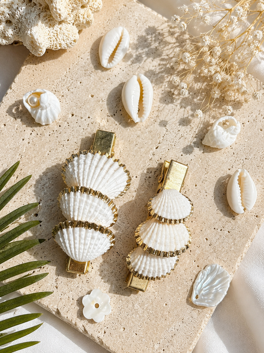 Golden Shell Hair Clip