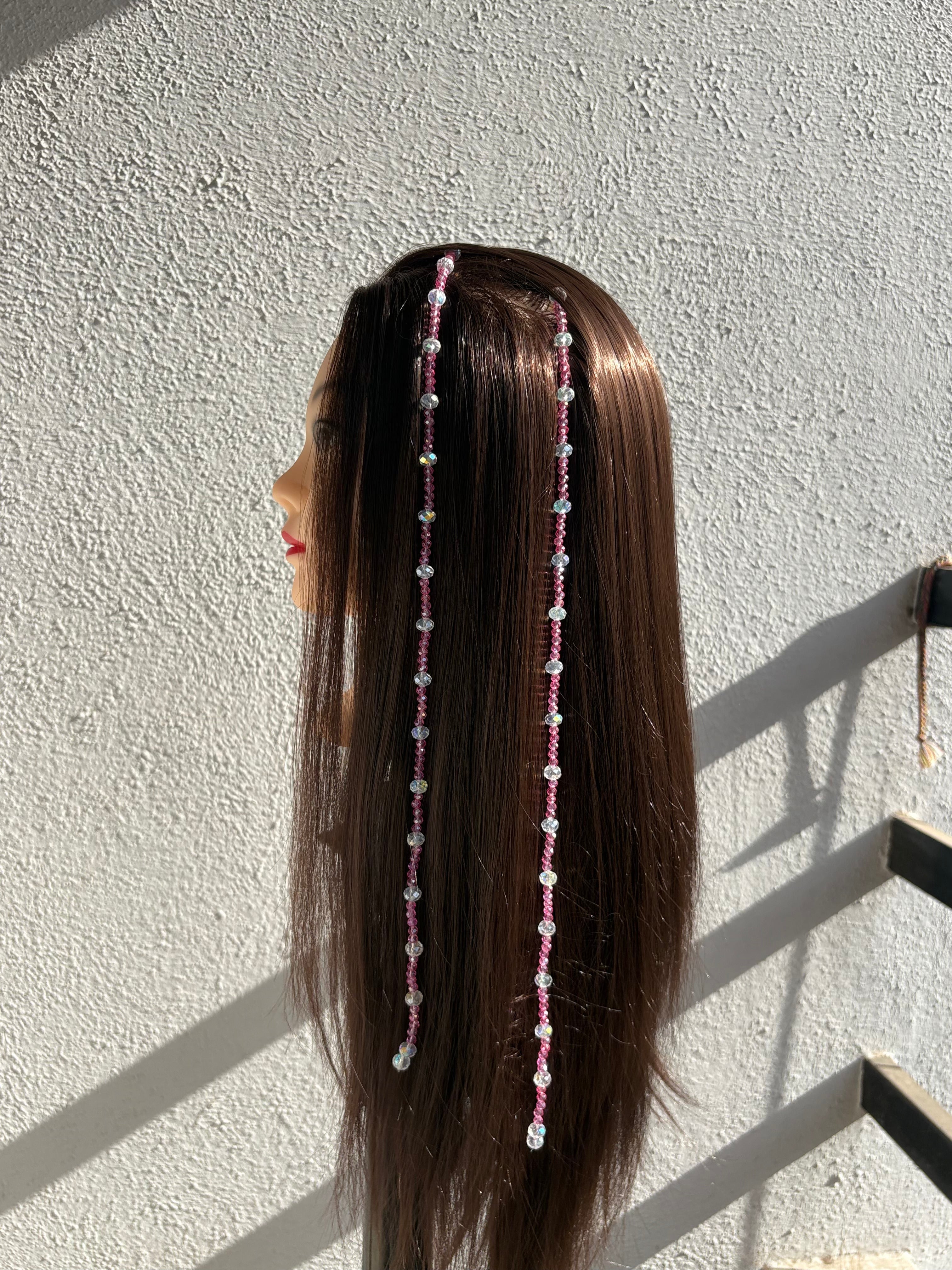 Pink Bling Hair String