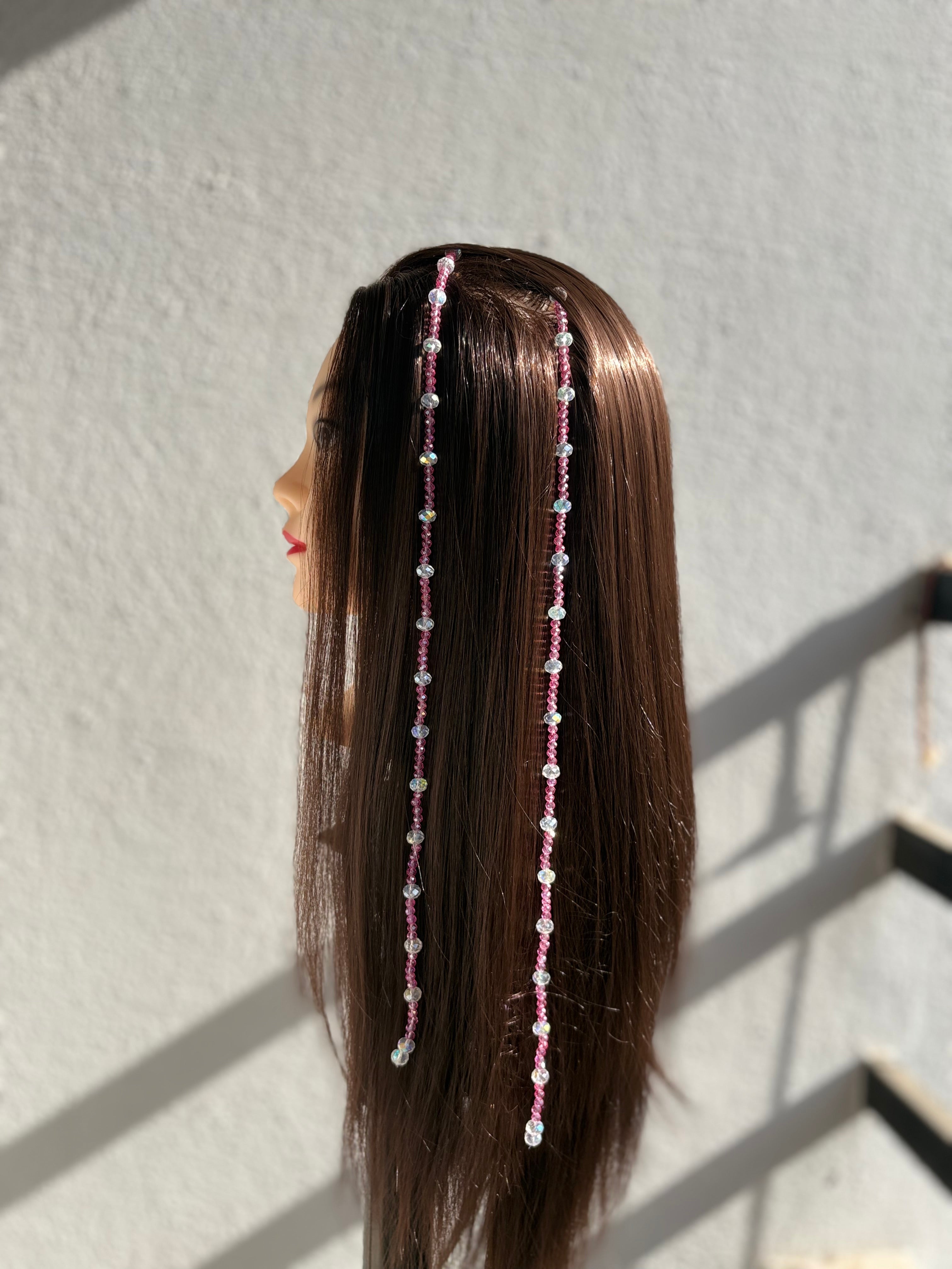 Pink Bling Hair String