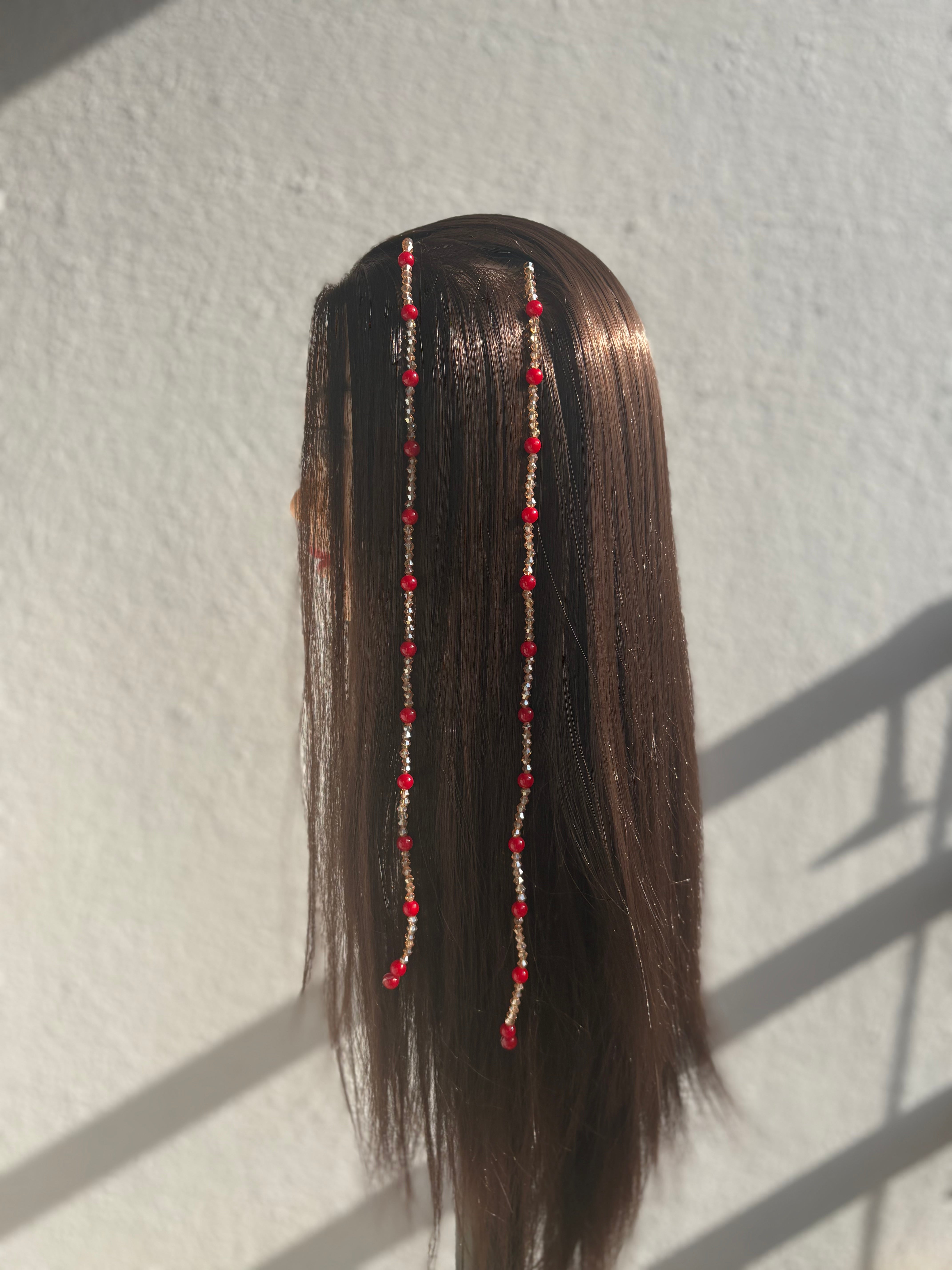 Ruby Blush Hair String